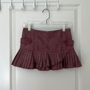 Pink Tweed Mini Skirt